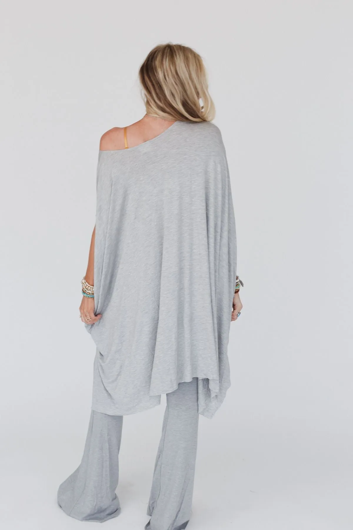 Wren Tunic and Cher Flare Set - Heather Gray